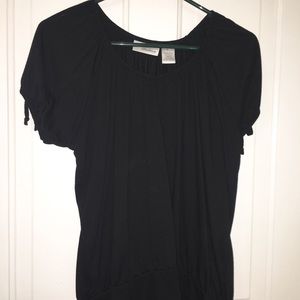 Allison Brittney Black Casual Blouse